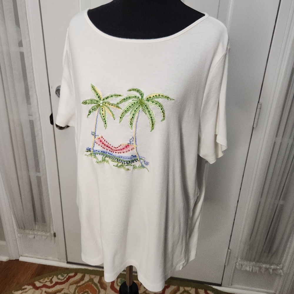 Vintage Emma James by Liz Claiborne RESORT Top Size XL